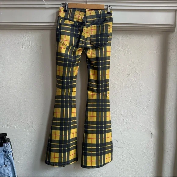 NWT FP Argyle Flare Bell Bottom Pants - Picture 4 of 8
